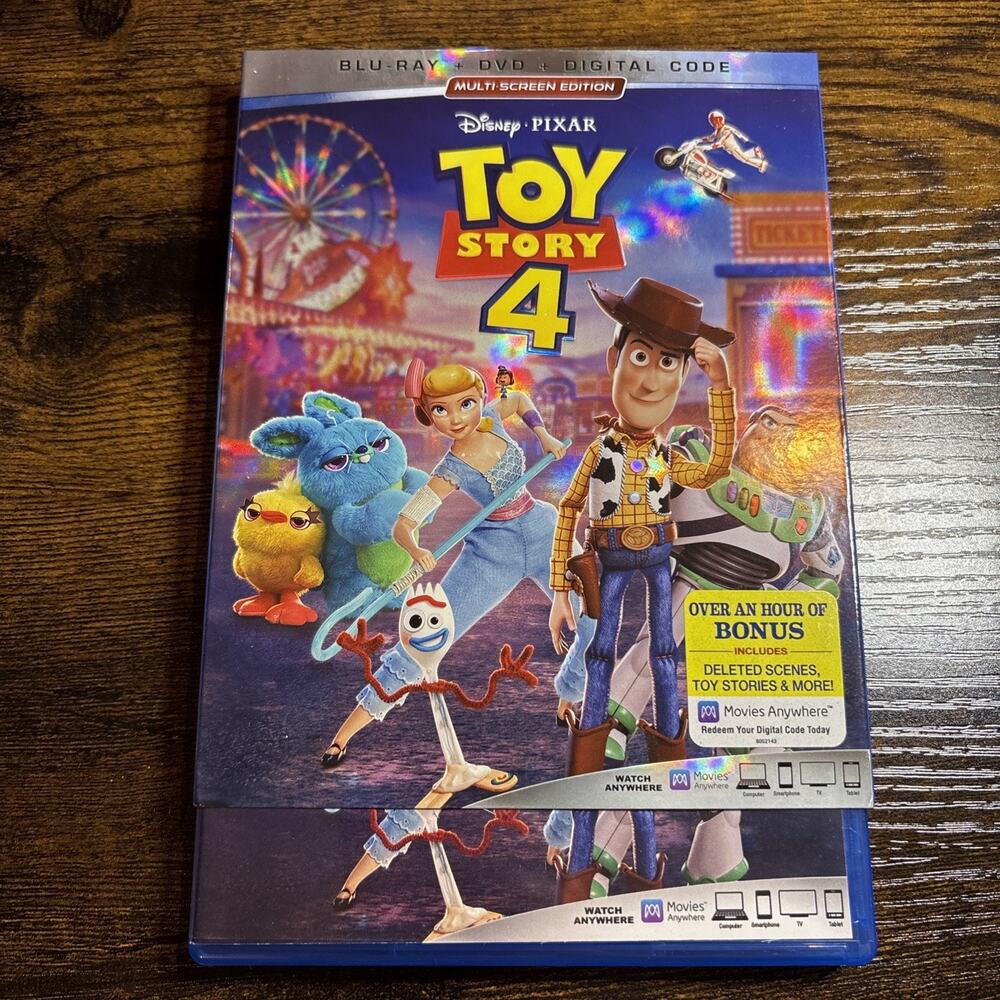 Disney Toy Story 4 Blu-ray + DVD 2019 Movie Like New Slipcover Slip